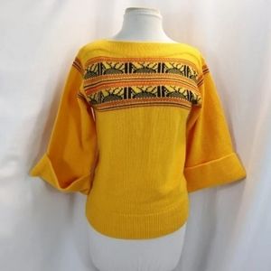 Vintage 1970's Gold Knit Sweater
